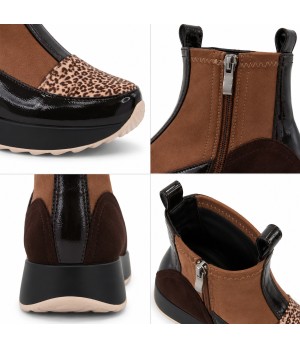 Botin Marron Leopardo Cuna Deportivo Montevita 105392