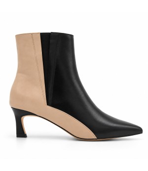 Botin Negro Bicolor Tacon Fino Elastico Montevita 105399