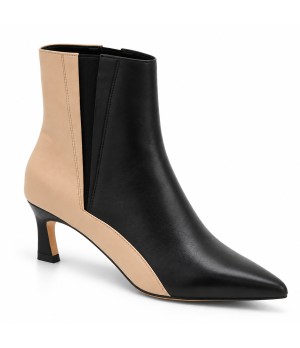 Botin Negro Bicolor Tacon Fino Elastico Montevita 105399