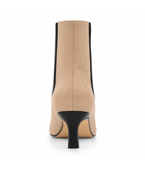 Botin Negro Bicolor Tacon Fino Elastico Montevita 105399