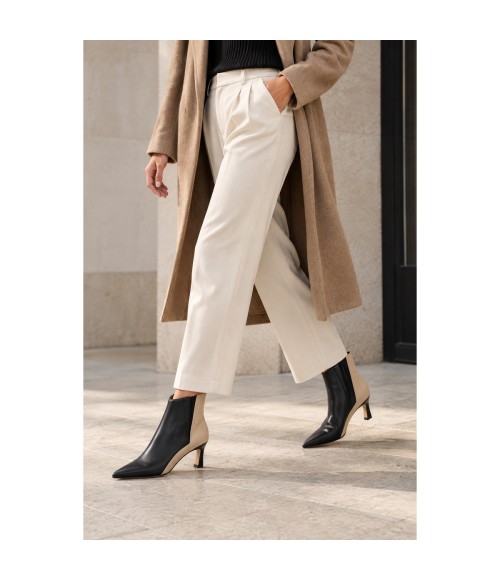 Botin Negro Bicolor Tacon Fino Elastico Montevita 105399
