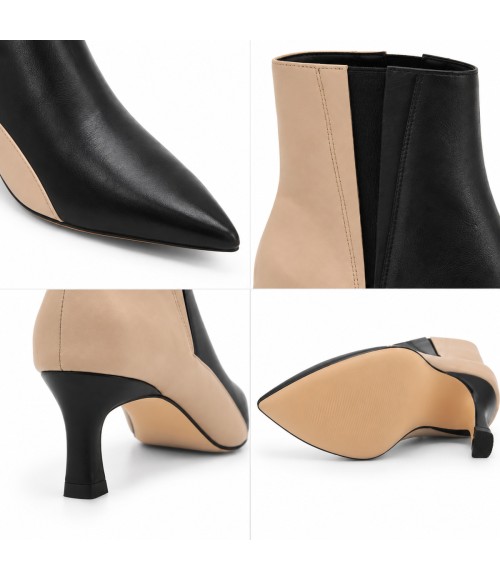 Botin Negro Bicolor Tacon Fino Elastico Montevita 105399