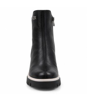 Botin Negro Suela Track Tacon Medio Montevita 105411