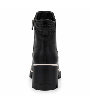 Botin Negro Suela Track Tacon Medio Montevita 105411