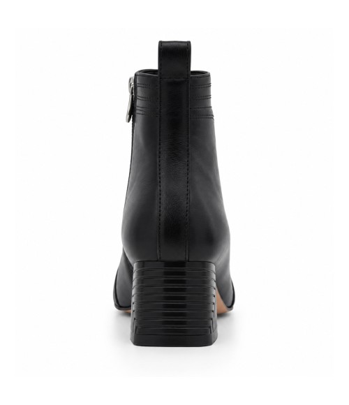 Botin Negro Tacon Ancho Cremallera Interior Montevita 105414