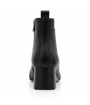 Botin Negro Tacon Ancho Cremallera Interior Montevita 105414