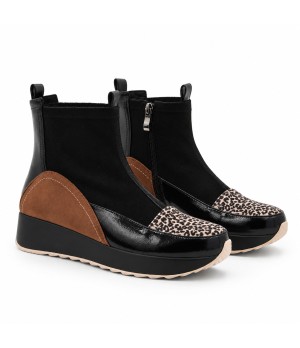 Botin Negro Leopardo Cuna Deportivo Montevita 105406