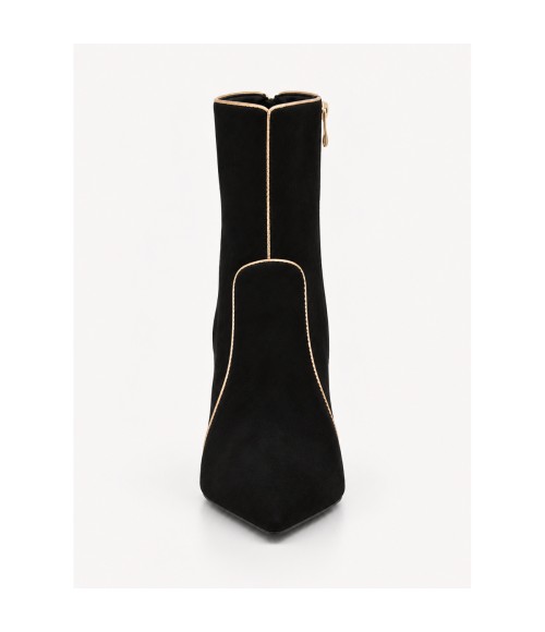 Botin Negro Tacon Fino con Vivo Contraste Montevita 105416