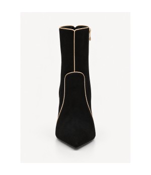 Botin Negro Tacon Fino con Vivo Contraste Montevita 105416