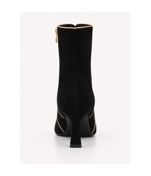 Botin Negro Tacon Fino con Vivo Contraste Montevita 105416