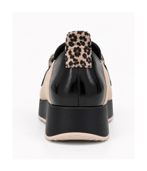 Mocasin Beige Leopardo Cuna Adorno Metalico Montevita 105424