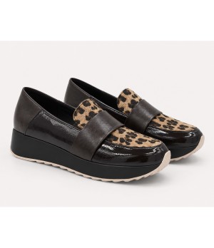Mocasin Marron Leopardo Cuna Confort Montevita 105429