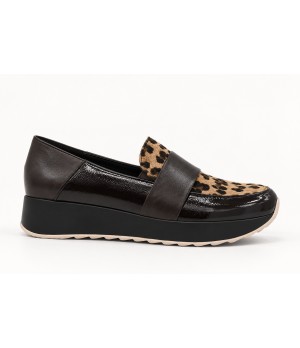 Mocasin Marron Leopardo Cuna Confort Montevita 105429