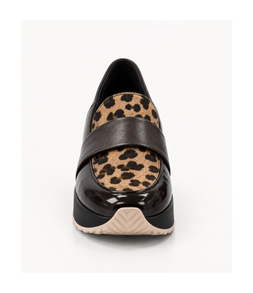 Mocasin Marron Leopardo Cuna Confort Montevita 105429
