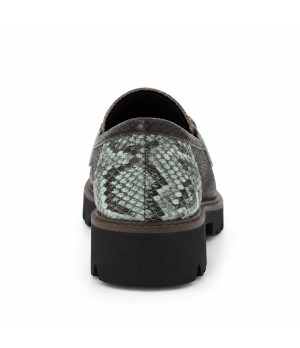 Mocasin Taupe Marron Animal Print Suela Track Montevita 105432