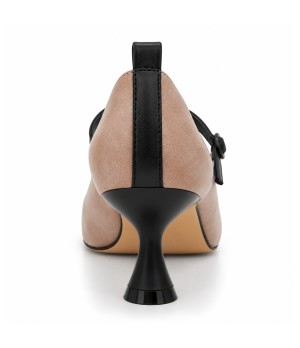Salon Beige y Negro Pulsera Tacon Medio Montevita 105434