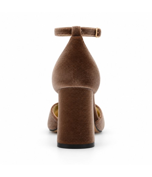 Salon Destalonado Taupe Bordado Tacon Ancho Montevita 105442