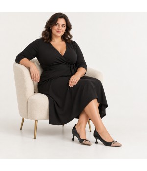 Salon Negro Bicolor Punta Beige Tacon Medio Montevita 105448