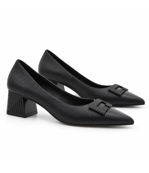Salon Negro Tacon Geometrico con Adorno Montevita 105451