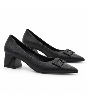 Salon Negro Tacon Geometrico con Adorno Montevita 105451