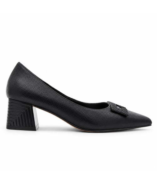 Salon Negro Tacon Geometrico con Adorno Montevita 105451