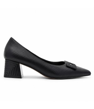 Salon Negro Tacon Geometrico con Adorno Montevita 105451