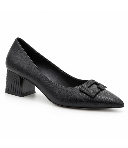 Salon Negro Tacon Geometrico con Adorno Montevita 105451
