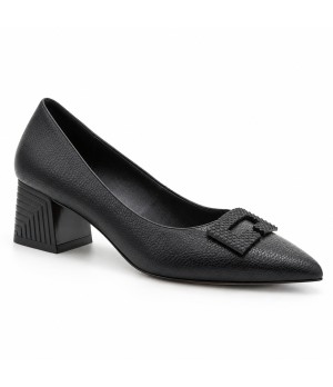 Salon Negro Tacon Geometrico con Adorno Montevita 105451