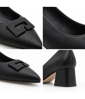 Salon Negro Tacon Geometrico con Adorno Montevita 105451