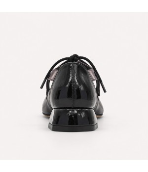 Zapato Mary Jane Negro Tacon Bajo Montevita 105468