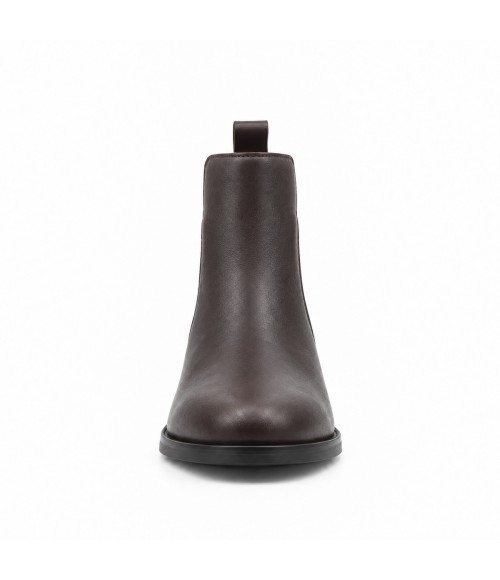 Botines Marron con Elastico y Hebilla Purapiel 105485