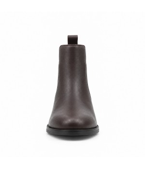 Botines Marron con Elastico y Hebilla Purapiel 105485