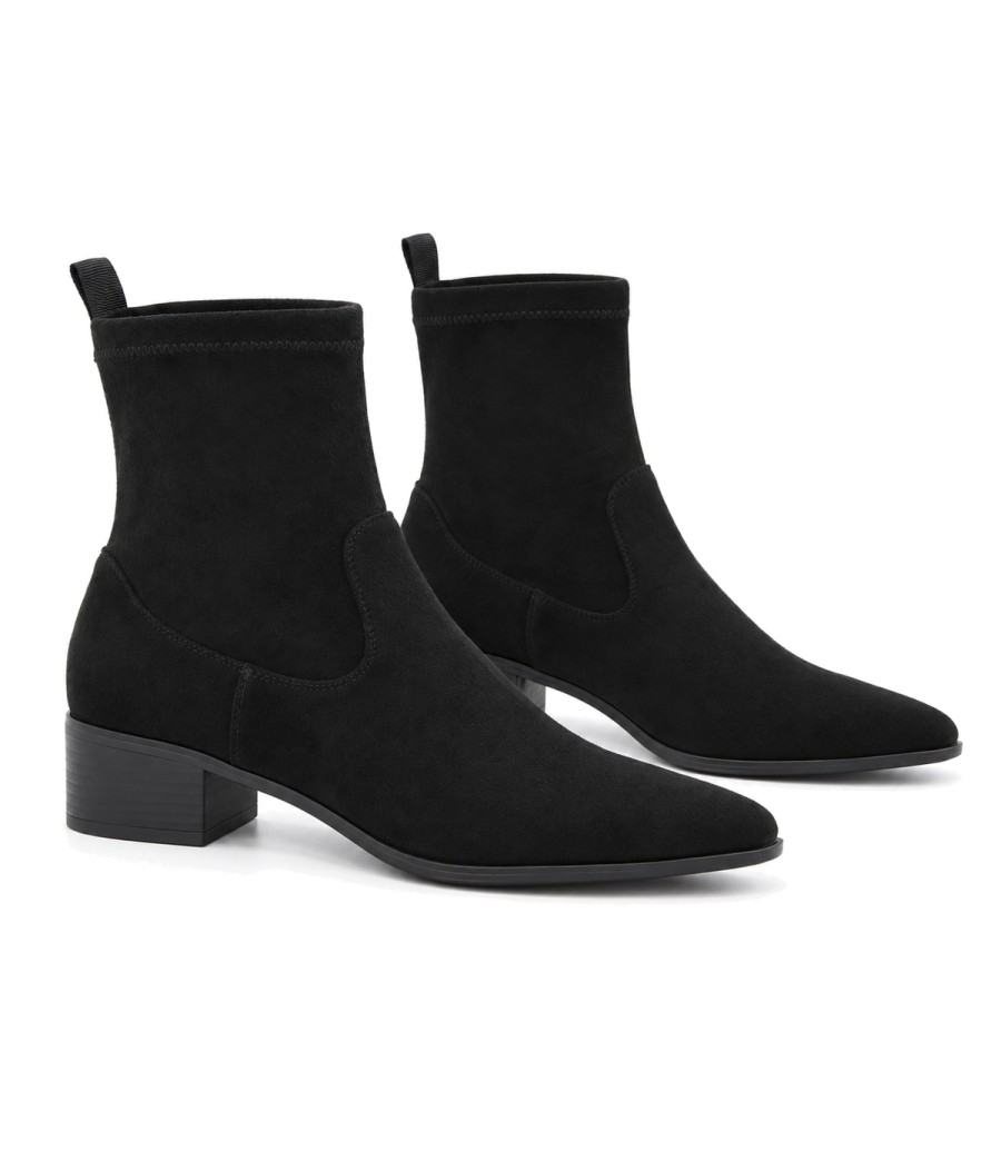 Botin Ante Negro con Tacon Bajo Montevita 105486