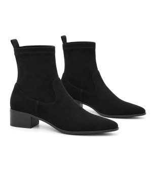 Botin Ante Negro con Tacon Bajo Montevita 105486