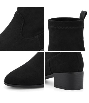 Botin Ante Negro con Tacon Bajo Montevita 105486