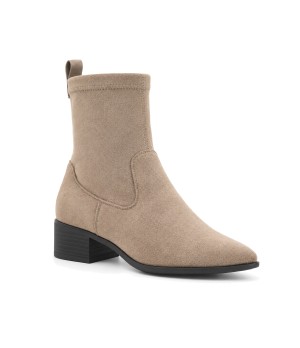 Botin Ante Taupe con Tacon Bajo Montevita 105487