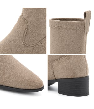 Botin Ante Taupe con Tacon Bajo Montevita 105487
