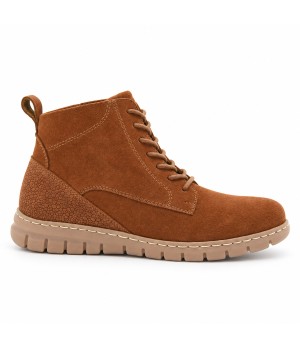 Botin Piel Serraje Cuero con Cordones Purapiel 105490