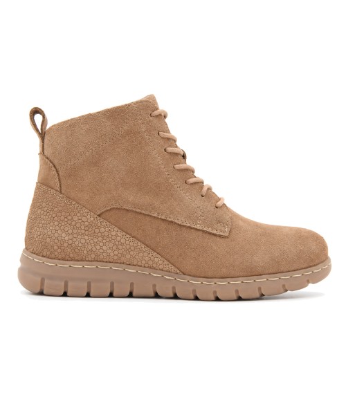 Botin Piel Serraje Mocha con Cordones Purapiel 105491