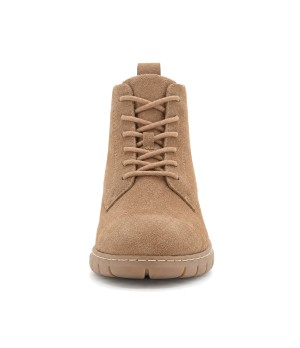 Botin Piel Serraje Mocha con Cordones Purapiel 105491