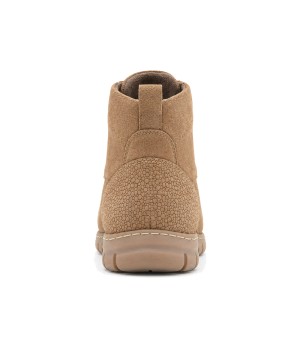 Botin Piel Serraje Mocha con Cordones Purapiel 105491