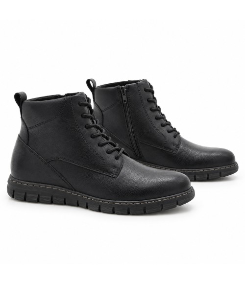 Botin Piel Negro con Cordones Purapiel 105492