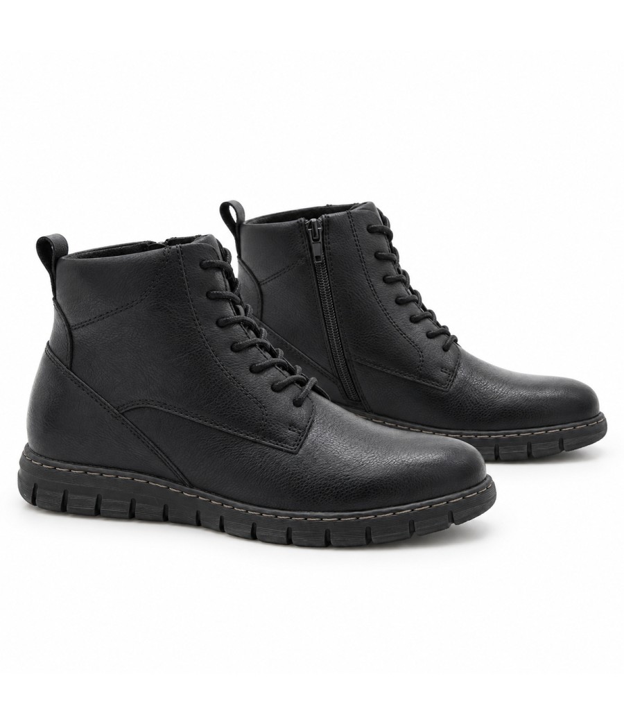 Botin Piel Negro con Cordones Purapiel 105492