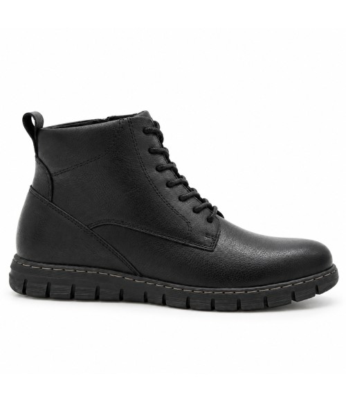 Botin Piel Negro con Cordones Purapiel 105492