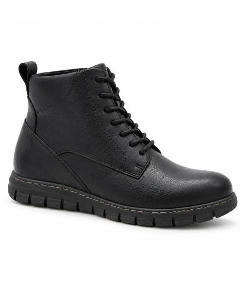 Botin Piel Negro con Cordones Purapiel 105492