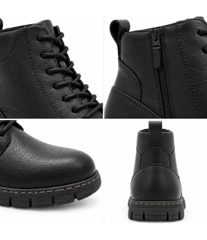 Botin Piel Negro con Cordones Purapiel 105492
