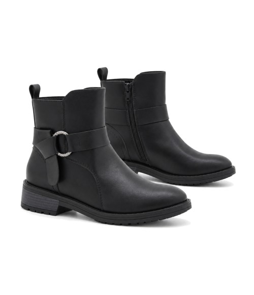 Botin de Piel con Hebilla Purapiel 105493