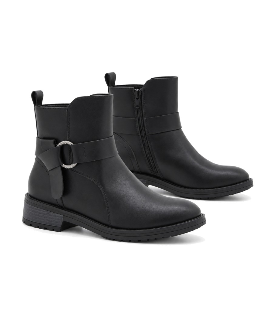 Botin de Piel con Hebilla Purapiel 105493