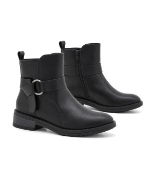Botin de Piel con Hebilla Purapiel 105493
