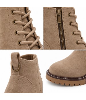 Botin de Piel Mocha con Cremallera Lateral Purapiel 105494